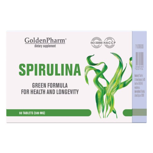 Spirulina Golden Pharm 60 tabletek po 650 mg