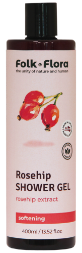 Zmiękczający żel pod prysznic "Dzika róża" Folk&Flora 400ml