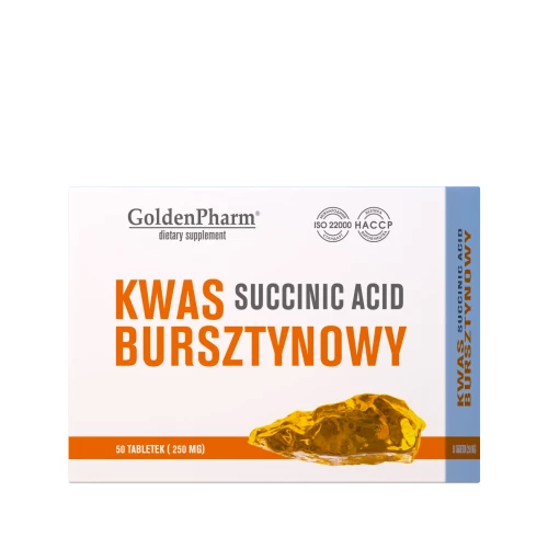 Kwas Bursztynowy MEGA DAWKA - Metabolizm, Odporność - 150 mg 50 tab.