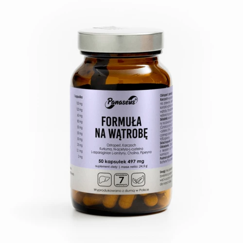 Formuła na wątrobę – detoks i regeneracja wątroby z ostropestem  50 kapsułek