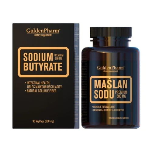 Maślan Sodu Premium 600 MG 90 vege kapsułek Golden Pharm