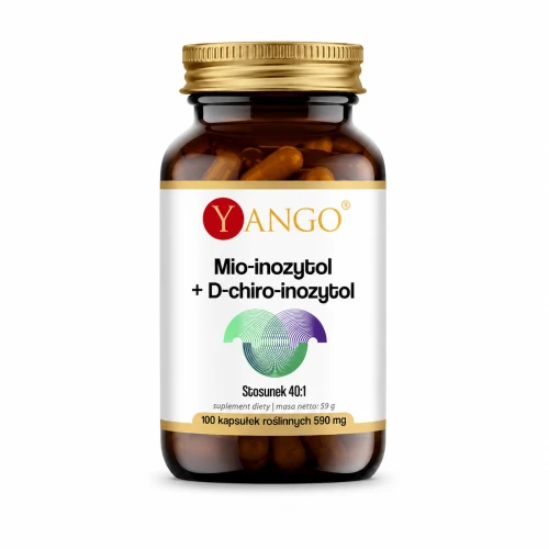 Mio-inozytol + D-chiro-inozytol 40:1 – na PCOS i gospodarkę hormonalną – 100 kapsułek – Yango