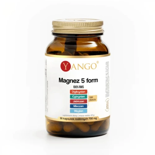Magnez 5 Form – Na Skurcze, Stres i Układ Nerwowy – 90 kapsułek – Yango