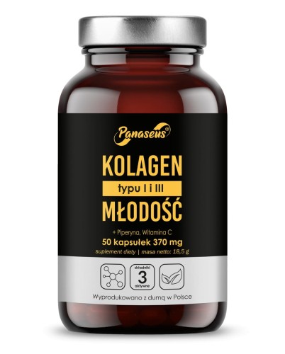 Kolagen typu I i III Młodość 50 kaps.